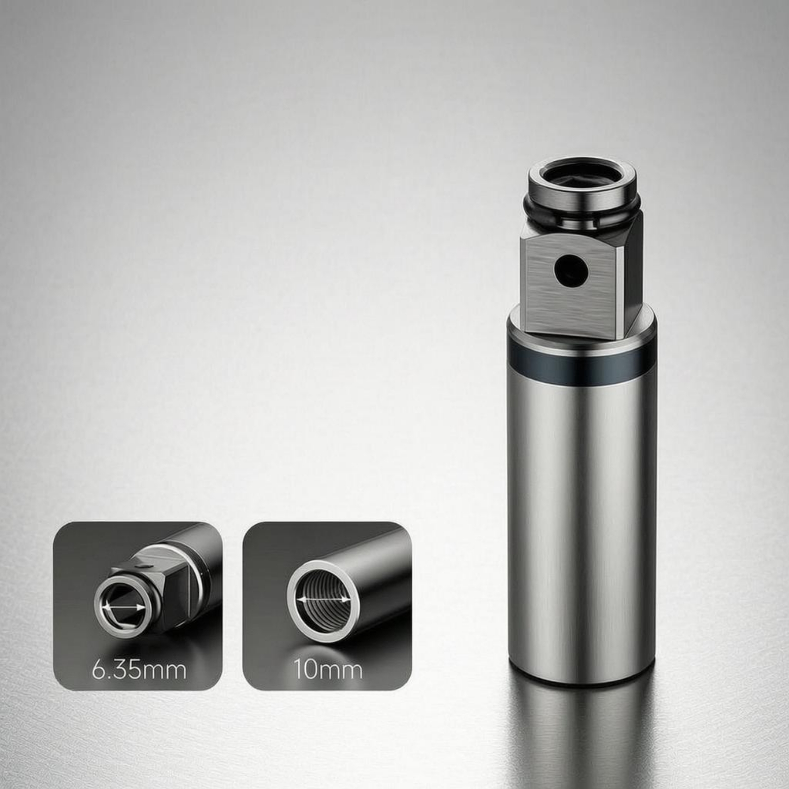 Power Tools Electrical - Drill Conversion Adapter Shaft Brushed Silver