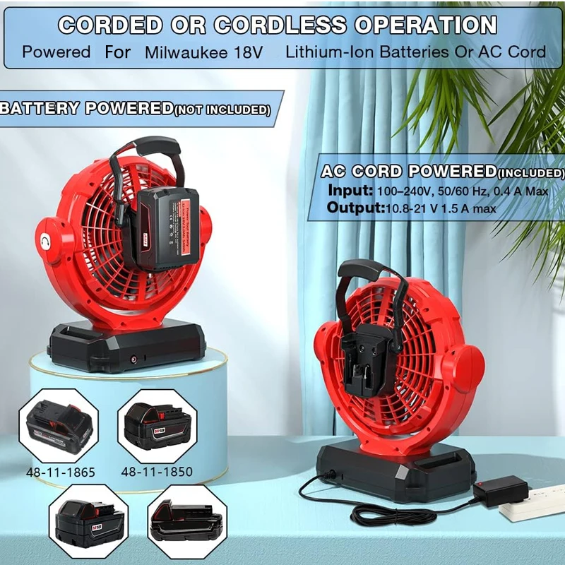 Cordless Fan For Milwaukee 18V - огляд і ціна Power Tools In Construction