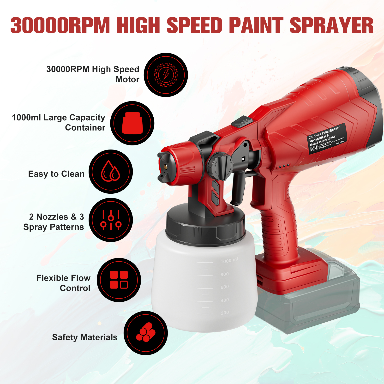 Cordless Electric Spray Gun Fo - огляд і ціна Power Tools For Windows