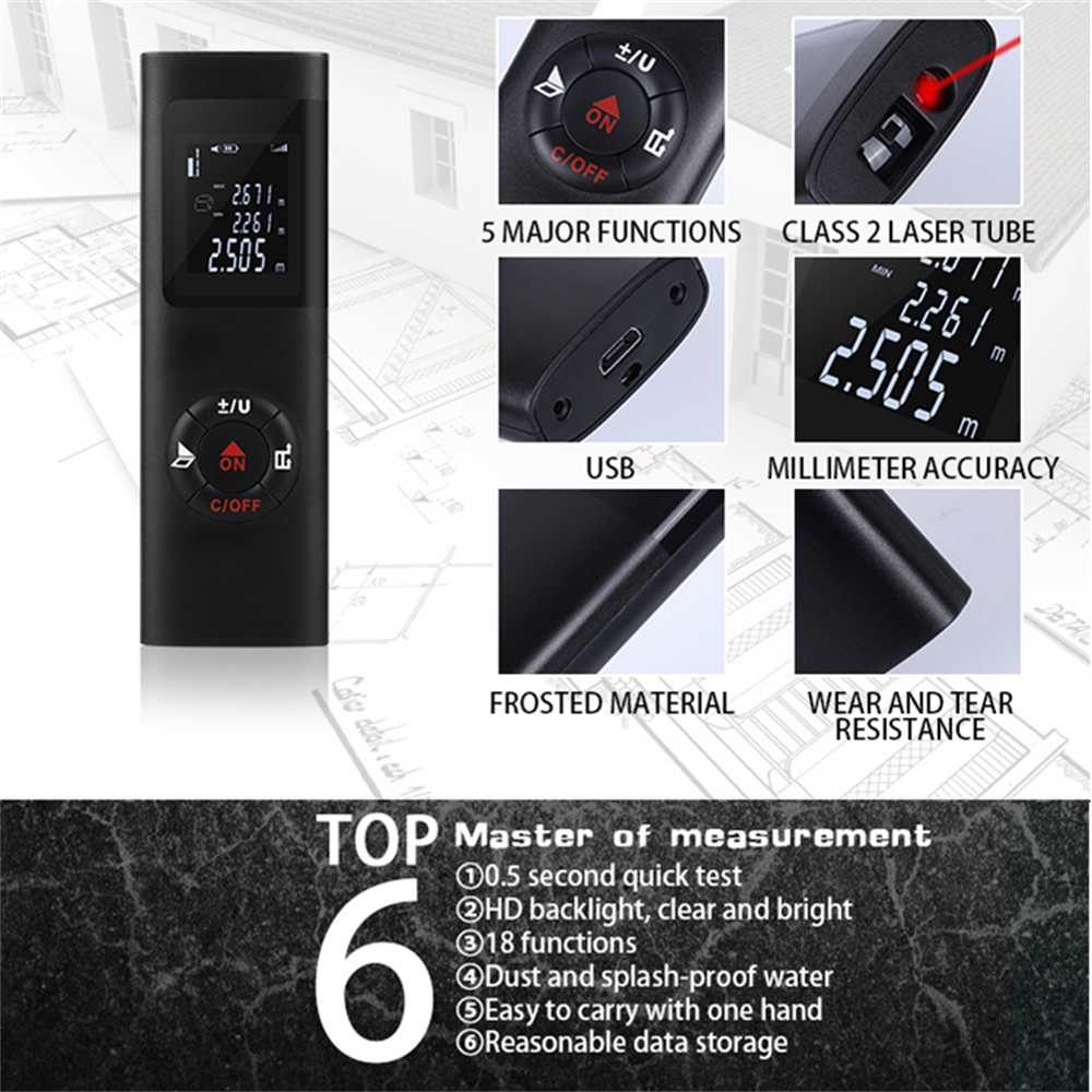 40M Laser Distance Meter Laser - огляд і ціна Power Tools In Construction