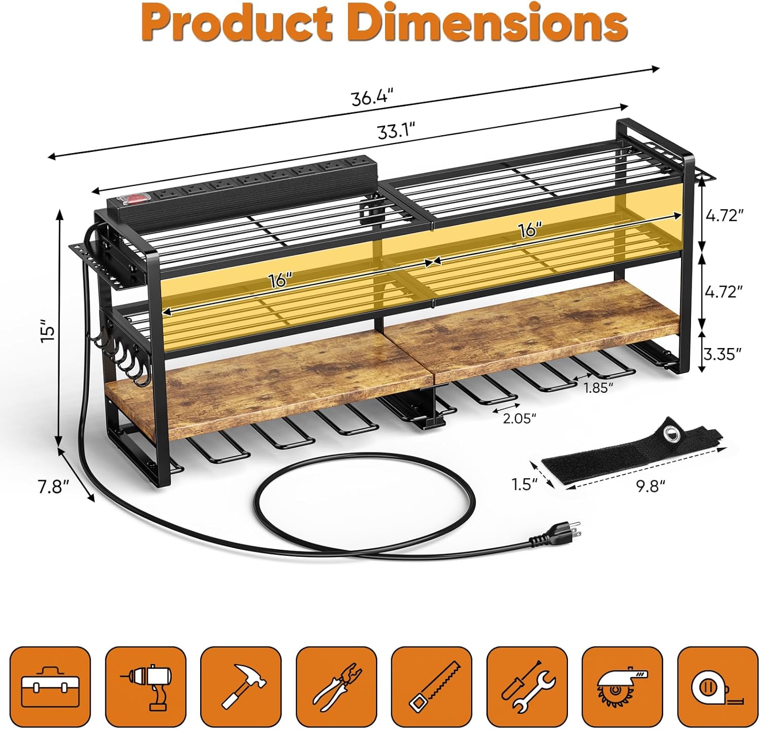 Large Power Tool Organizer Wal - огляд і ціна Power Tools Rack