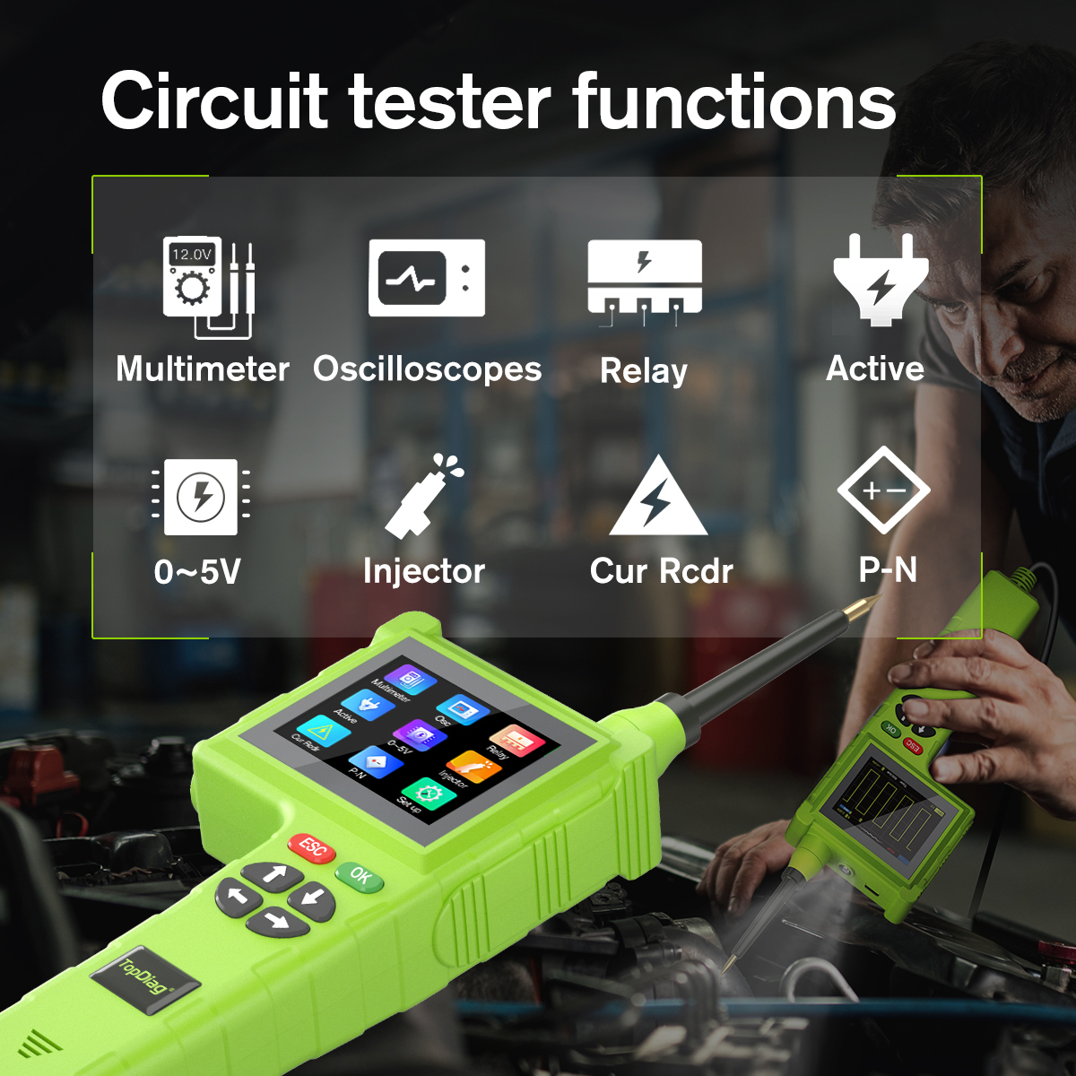 TopDiag P200 Pro Automotive Ci - огляд і ціна Power Tools Voltage