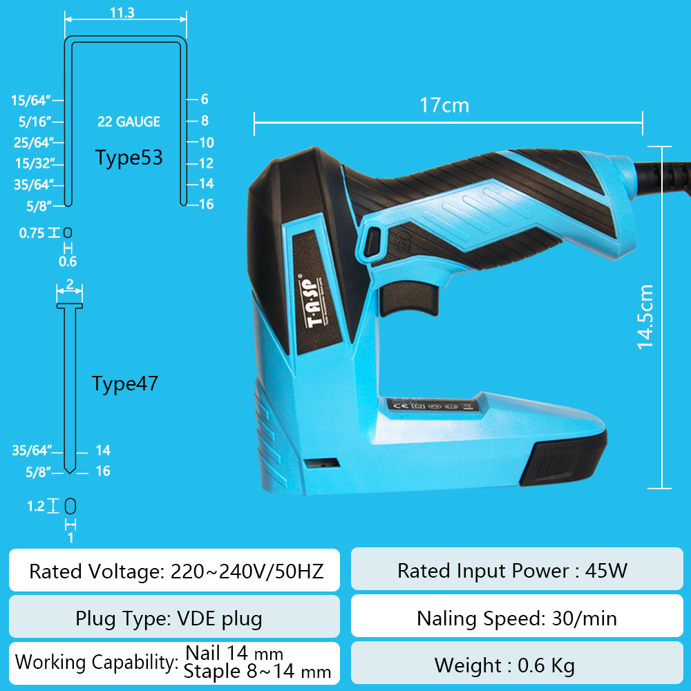 230V 2 in 1 Electric Staple Gu - огляд і ціна Power Tools In Construction